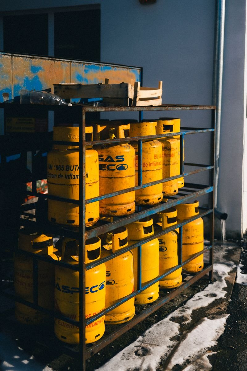 Industrial oxygen and gas cylinders